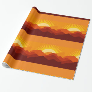Wüstengebirge Sunset Thunder_Cove Geschenkpapier