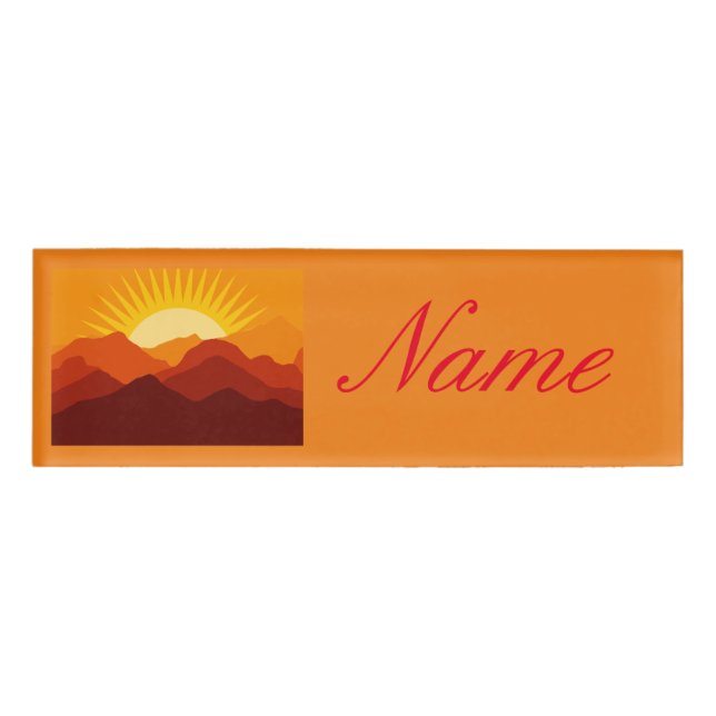 Wüstengebirge Sunset Thunder_Cove Namenschild (Vorderseite)