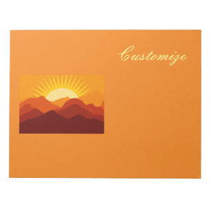 Wüstengebirge Sunset Thunder_Cove Notizblock