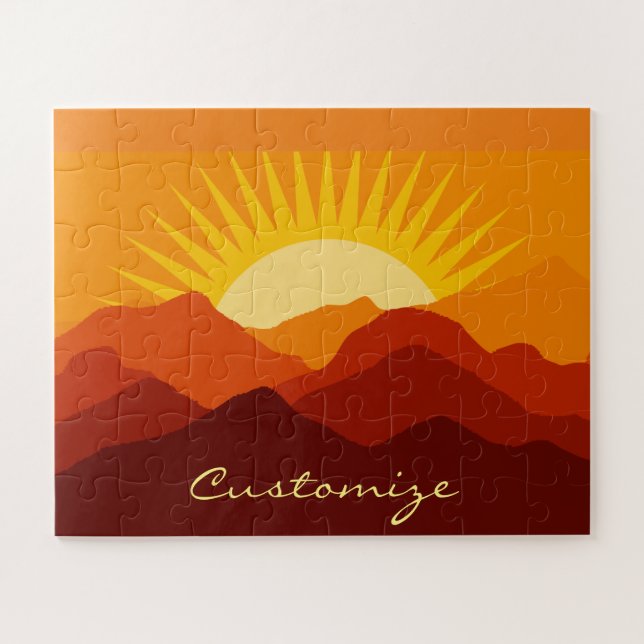 Wüstengebirge Sunset Thunder_Cove Puzzle (Horizontal)