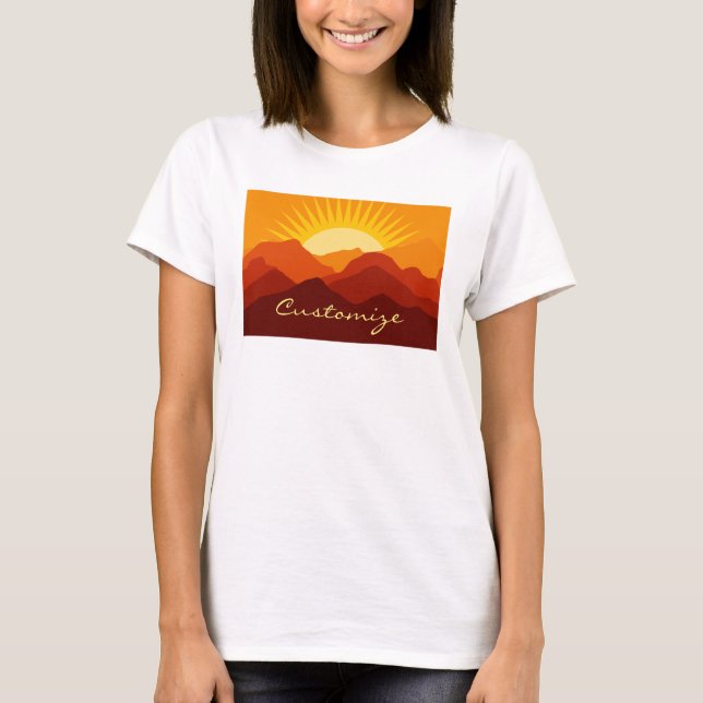 Wüstengebirge Sunset Thunder_Cove T-Shirt (Vorderseite)