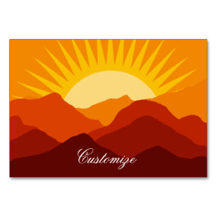 Wüstengebirge Sunset Thunder_Cove Tischnummer