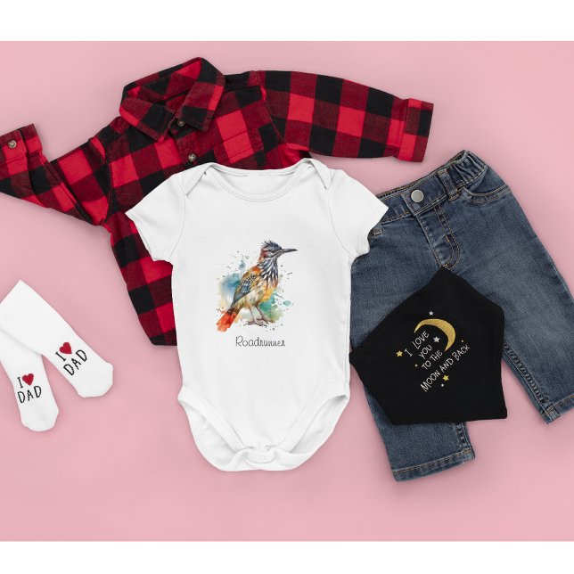 Wüstengeist, Roadrunner in Wasserfarbe, kundenspez Baby Strampler (Von Creator hochgeladen)