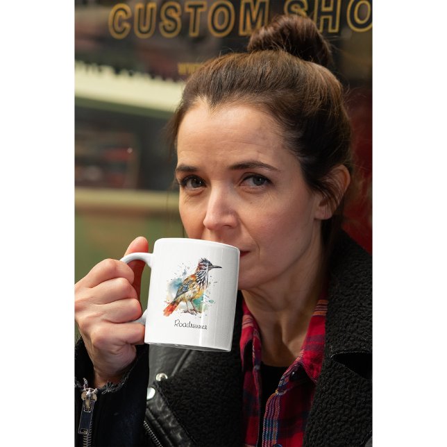Wüstengeist, Roadrunner in Wasserfarbe, kundenspez Kaffeetasse (Von Creator hochgeladen)