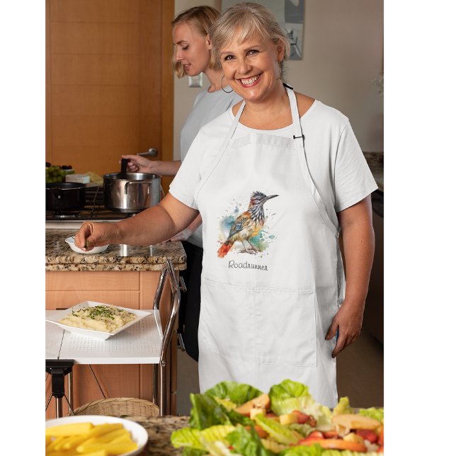 Wüstengeist, Roadrunner in Wasserfarbe, kundenspez Lange Schürze (Von Creator hochgeladen)