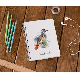 Wüstengeist, Roadrunner in Wasserfarben nach Maß Notizblock
