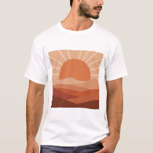 Wüstengeometrie – Minimalistisches Sonne- & Berg-T