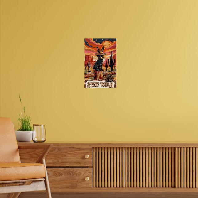 Wüstenhasen Wandkunst Poster (Wohnzimmer 2)