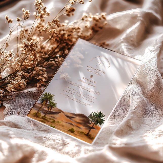 Wüstenhochzeit Acryleinladungen (Von Creator hochgeladen)
