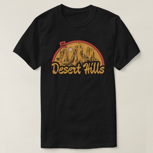 Wüstenhügel, Arizona T-Shirt (Design vorne)