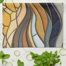 Wüstenhügel-Sand-Gold-Mosaik-Fine-Art