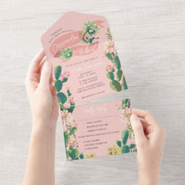 Wüstenkaktus Bloom All in One Wedite Einladung
