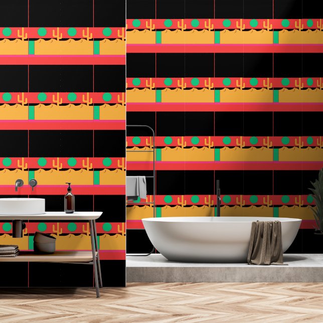 Wüstenkaktus gebündelt tapete (Badezimmer)