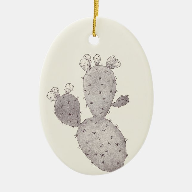 Wüstenkaktus Keramik Ornament (Vorne)