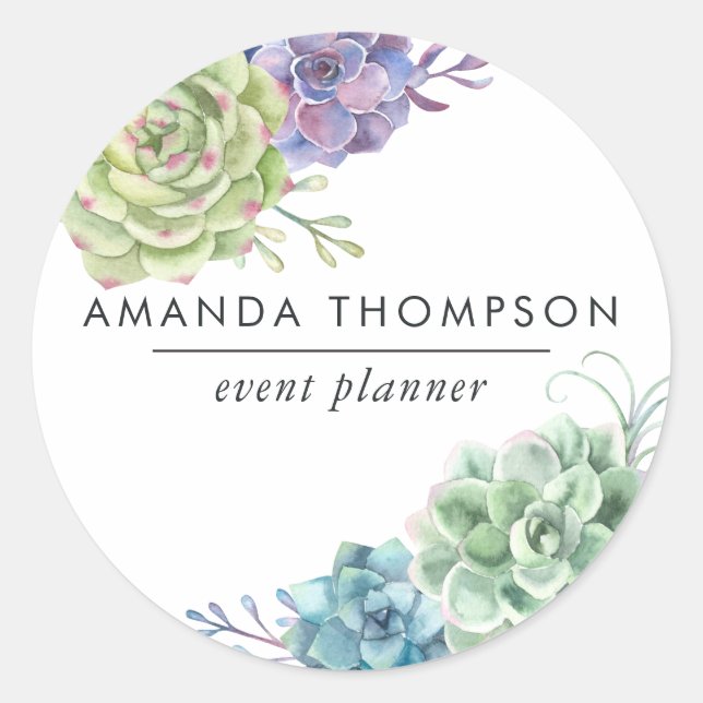 Wüstenkaktus Runder Aufkleber (Vorderseite)