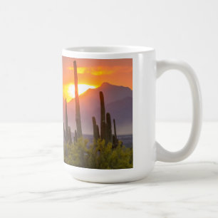 Wüstenkaktus Sonnenuntergang, Arizona Tasse