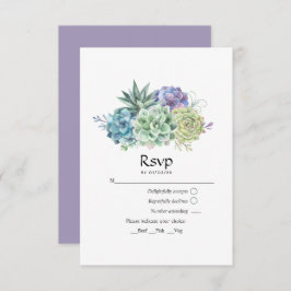 Wüstenkaktus Succulents Wedding RSVP Karte