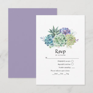 Wüstenkaktus Succulents Wedding RSVP Karte