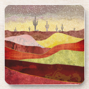Wüstenkaktuslandschaft Getränkeuntersetzer