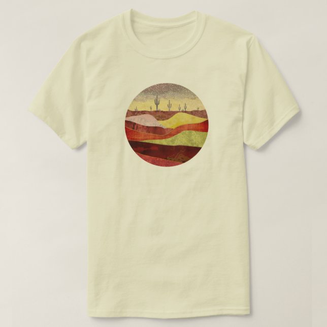 Wüstenkaktuslandschaft T-Shirt (Design vorne)