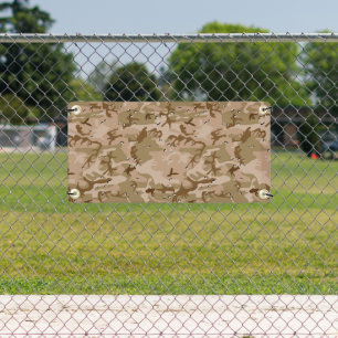 Wüstenkampfarena mit Kies, Militär, Armee Banner