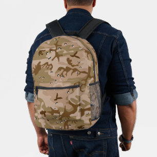 Wüstenkampfarena mit Kies, Militär, Armee Bedruckter Rucksack