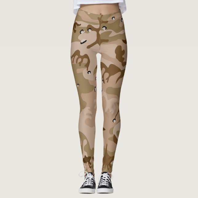 Wüstenkampfarena mit Kies, Militär, Armee Leggings (Vorderseite)