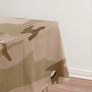 Wüstenkampfarena mit Kies, Militär, Armee Tischdecke