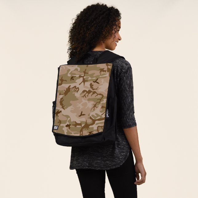 Wüstenkampfmuster, militärisches Muster, Armee Rucksack (Ausgewaschen)