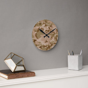 Wüstenkampfmuster, militärisches Muster, Armee Runde Wanduhr