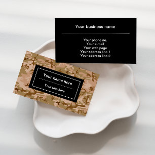 Wüstenkampfmuster, militärisches Muster, Armee Visitenkarte