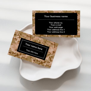 Wüstenkampfmuster, militärisches Muster, Armee Visitenkarte