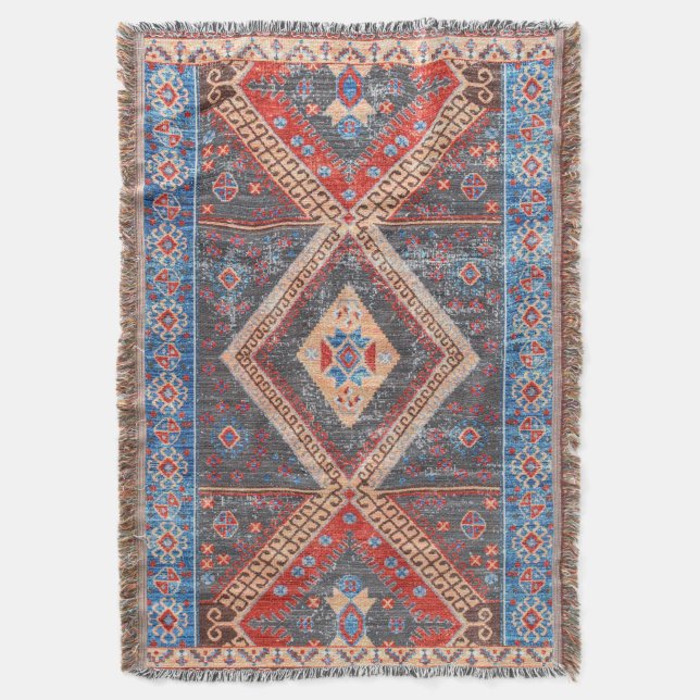 Wüstenklänge: Südwestliche Boho-Heritage Decke (Vorderseite Vertikal)