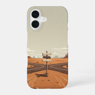 Wüstenkreuzung iPhone 16 Hülle