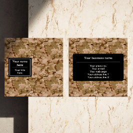 Wüstenkuppel, Militärmuster, Armee Quadratische Visitenkarte