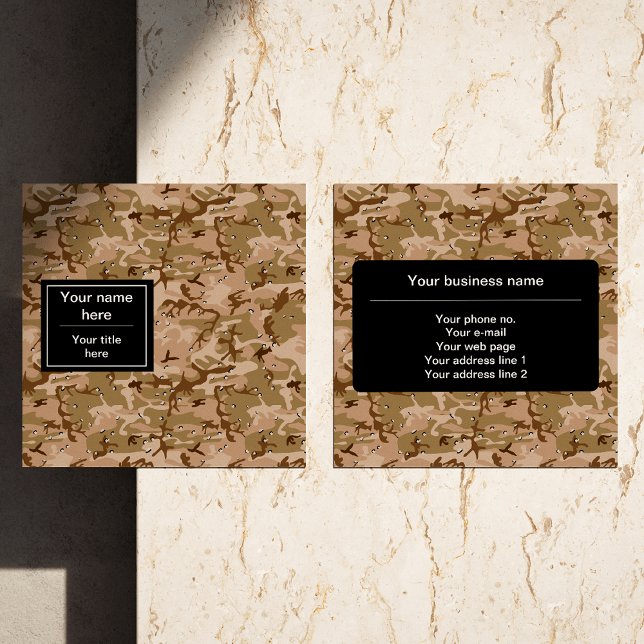 Wüstenkuppel, Militärmuster, Armee Quadratische Visitenkarte (Von Creator hochgeladen)