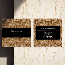 Wüstenkuppel, Militärmuster, Armee Quadratische Visitenkarte