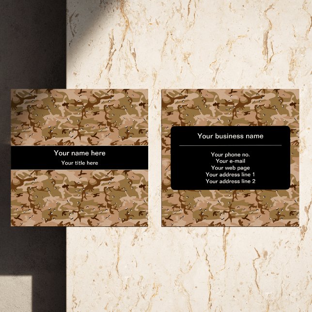 Wüstenkuppel, Militärmuster, Armee Quadratische Visitenkarte (Von Creator hochgeladen)