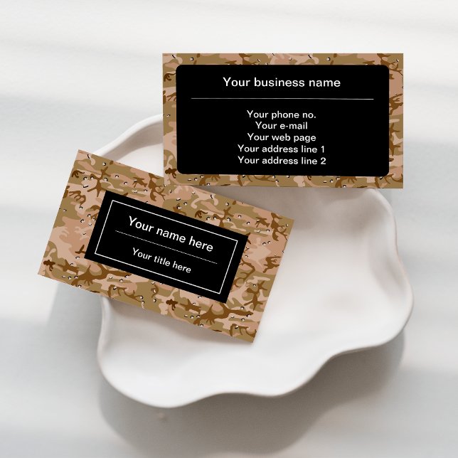 Wüstenkuppel, Militärmuster, Armee Visitenkarte (Von Creator hochgeladen)