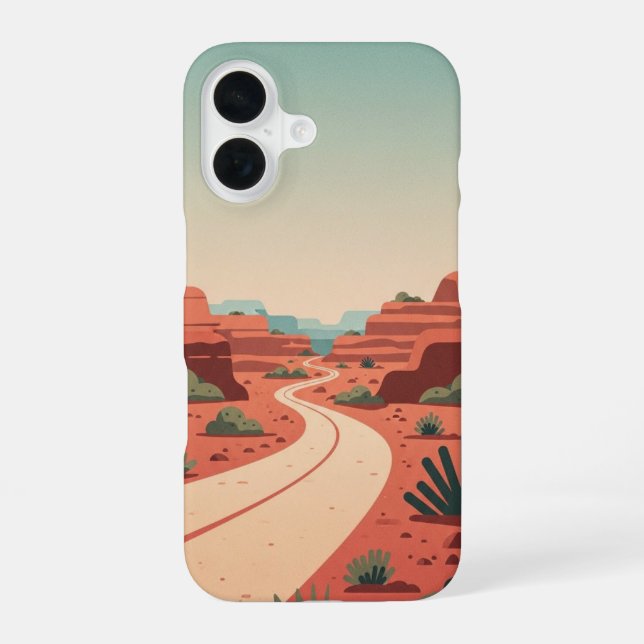 Wüstenkurve iPhone 16 Hülle (Rückseite)