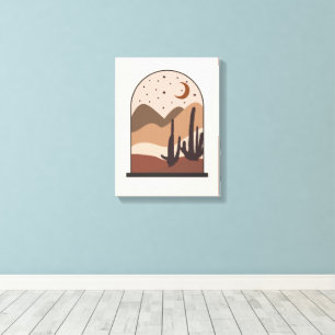Wüstenlandschaft, Arizona, Boho-Abstraktkunst Leinwanddruck