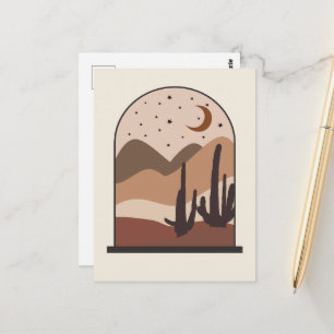 Wüstenlandschaft, Arizona, Boho-Abstraktkunst Postkarte