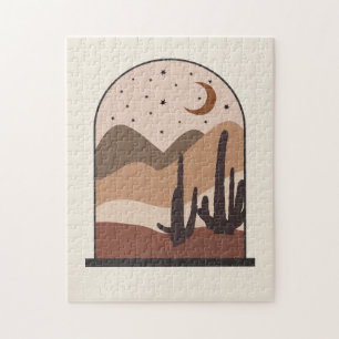 Wüstenlandschaft, Arizona, Boho-Abstraktkunst Puzzle