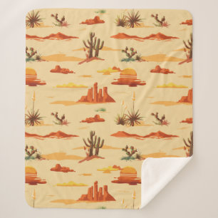 Wüstenlandschaft Arizona Muster Sherpadecke