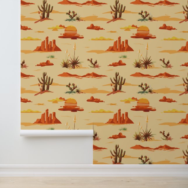Wüstenlandschaft Arizona Muster Tapete (Anwendung)