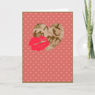 Wüstenlandschaft Camouflage Valentine Herzenslust Feiertagskarte