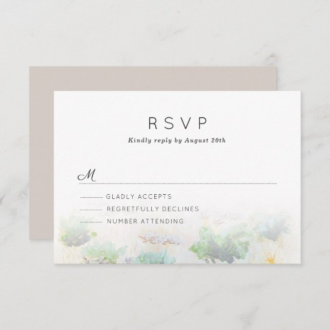 Wüstenlandschaft Hochzeit RSVP (Vorne/Hinten)