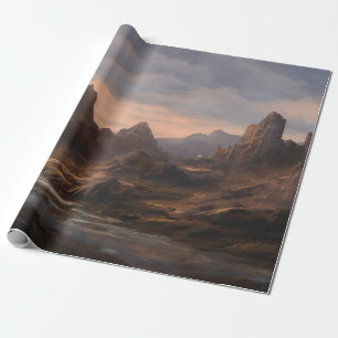 Wüstenlandschaft im Freien Geschenkpapier