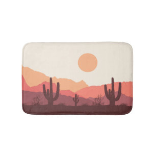 Wüstenlandschaft in Mexiko Badematte