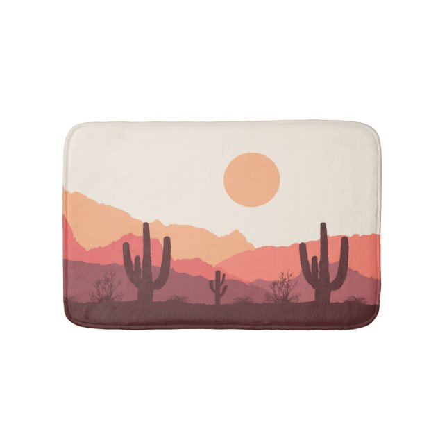 Wüstenlandschaft in Mexiko Badematte (Vorderseite)